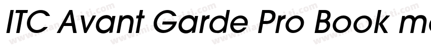 ITC Avant Garde Pro Book medium字体转换